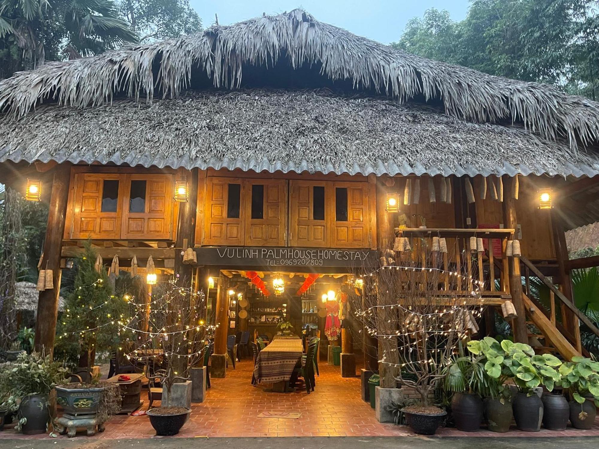 Vu Linh Palm House Homestay - Bungalow Yen Bai Exterior photo